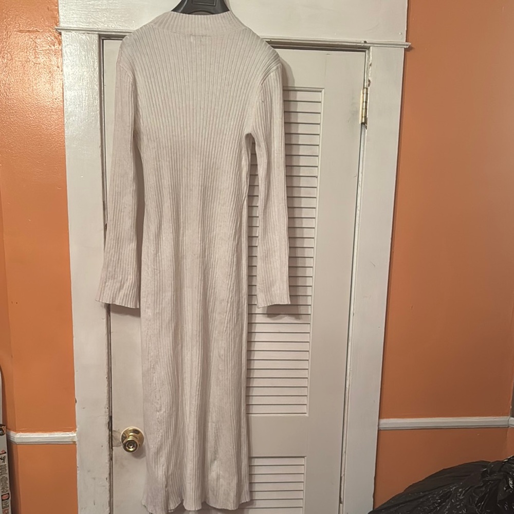 A New Day Cream Long Sleeve Sheath Dress